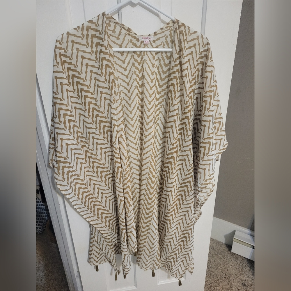 Neutral Kimono with Tassels